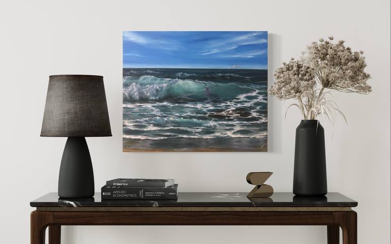 Original Fine Art Seascape Painting by Alesia Yeremeyeva