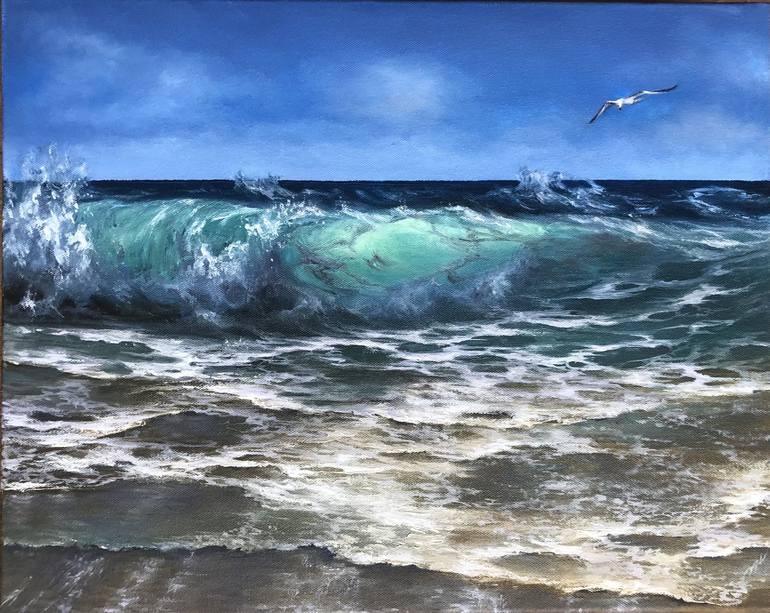 A Soft Breeze Painting by Alesia Yeremeyeva | Saatchi Art
