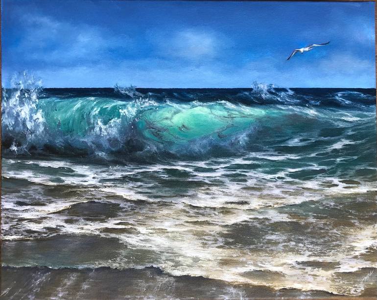 A Soft Breeze Painting by Alesia Yeremeyeva | Saatchi Art