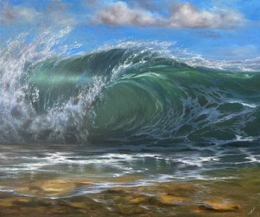 Only We Know - stormy seascape, ocean waves thumb