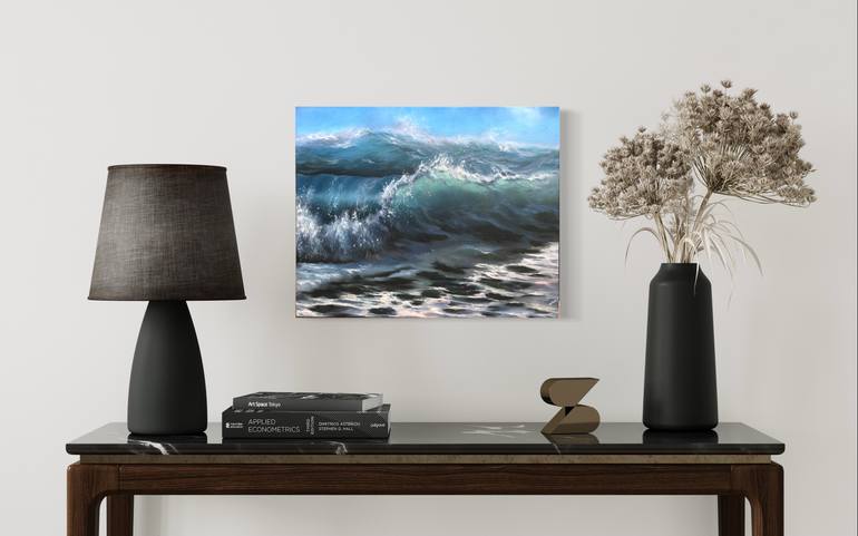 Original Expressionism Seascape Painting by Alesia Yeremeyeva