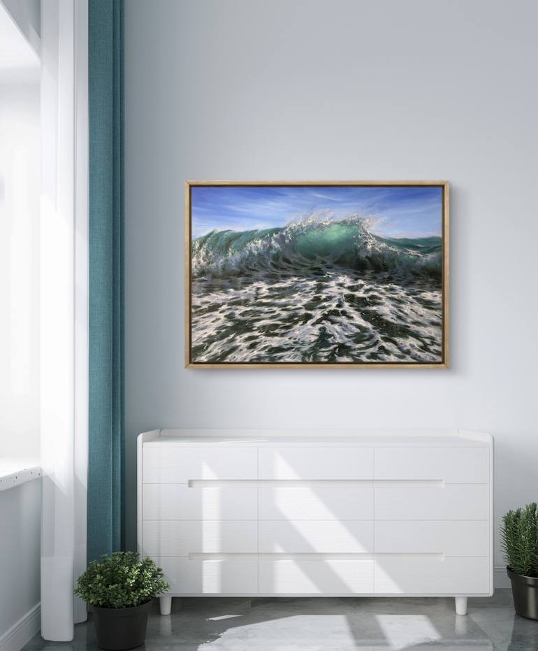 Original Fine Art Seascape Painting by Alesia Yeremeyeva