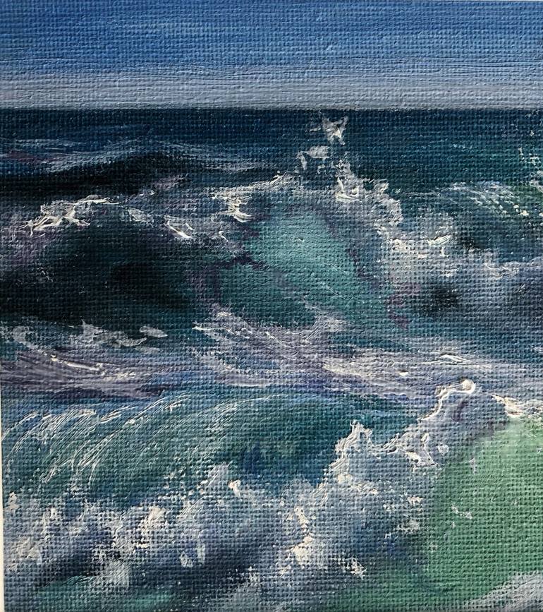 Original Fine Art Seascape Painting by Alesia Yeremeyeva