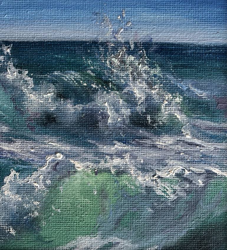 Original Fine Art Seascape Painting by Alesia Yeremeyeva