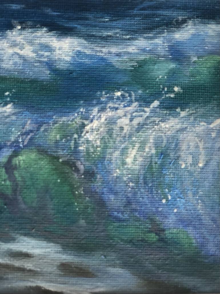 Original Fine Art Seascape Painting by Alesia Yeremeyeva