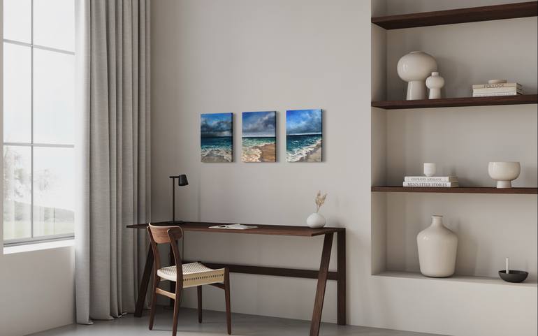 Original Expressionism Seascape Painting by Alesia Yeremeyeva