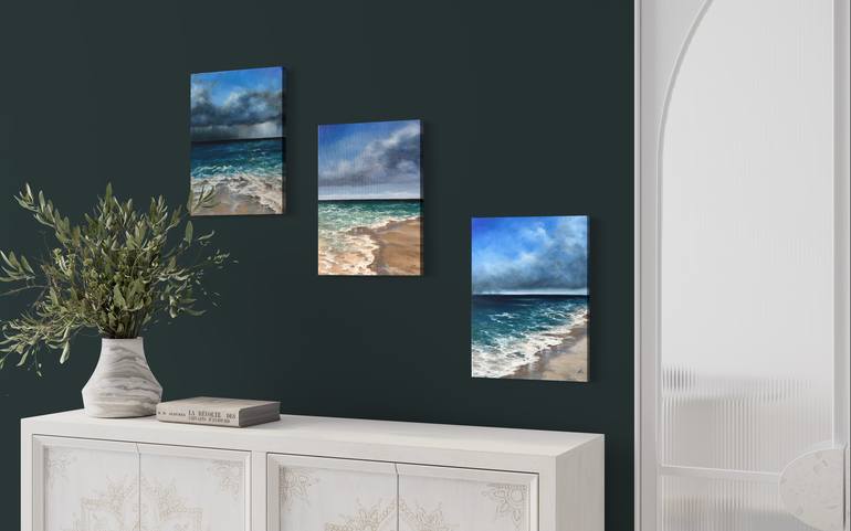 Original Expressionism Seascape Painting by Alesia Yeremeyeva