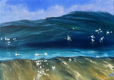 Clarity II - stormy seascape, ocean waves, seaglitters thumb