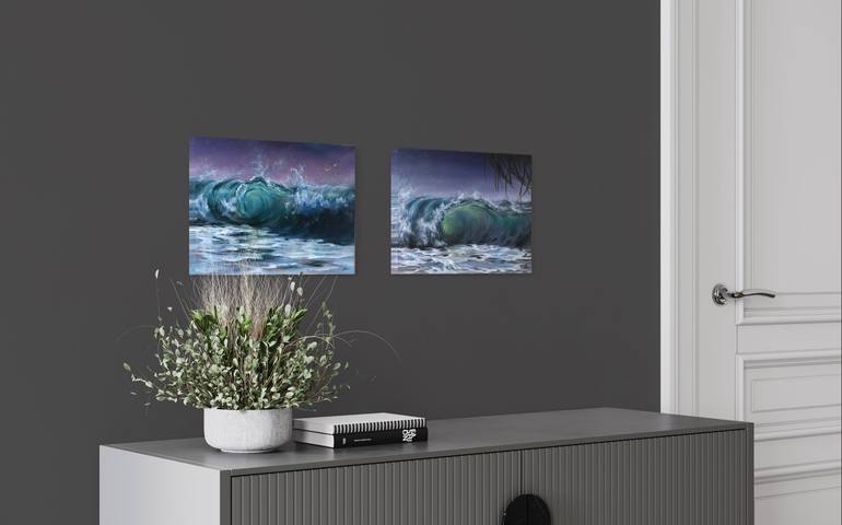 Original Impressionism Seascape Painting by Alesia Yeremeyeva
