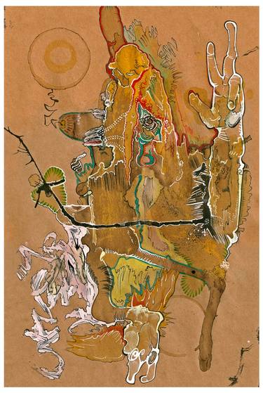 Original Fine Art Abstract Drawing by Huemerson Leal Cota