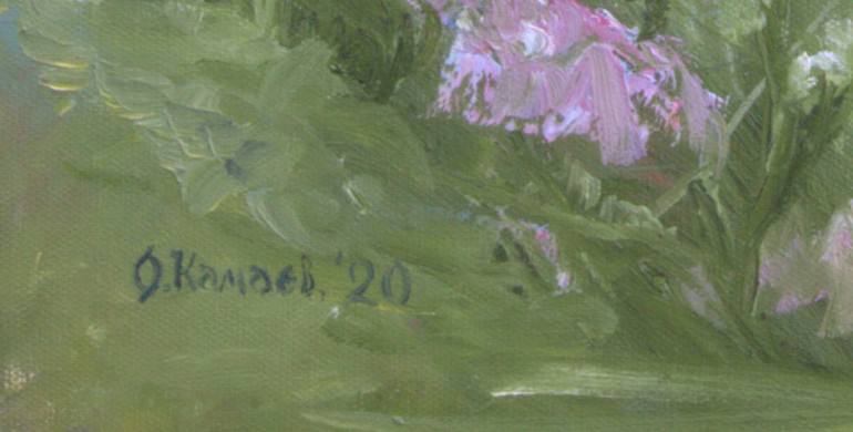 Original Impressionism Floral Painting by Oleg Kamaev