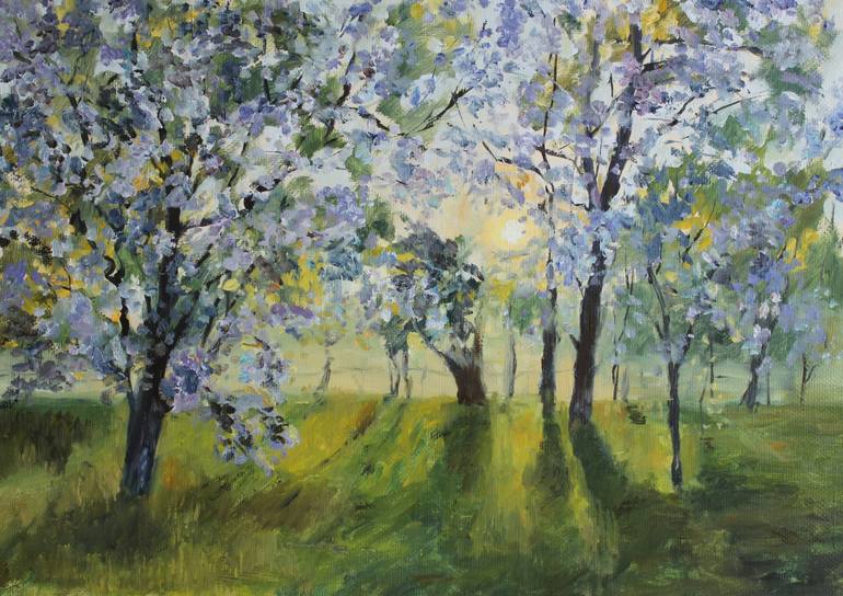 Original Impressionism Landscape Painting by Oleg Kamaev