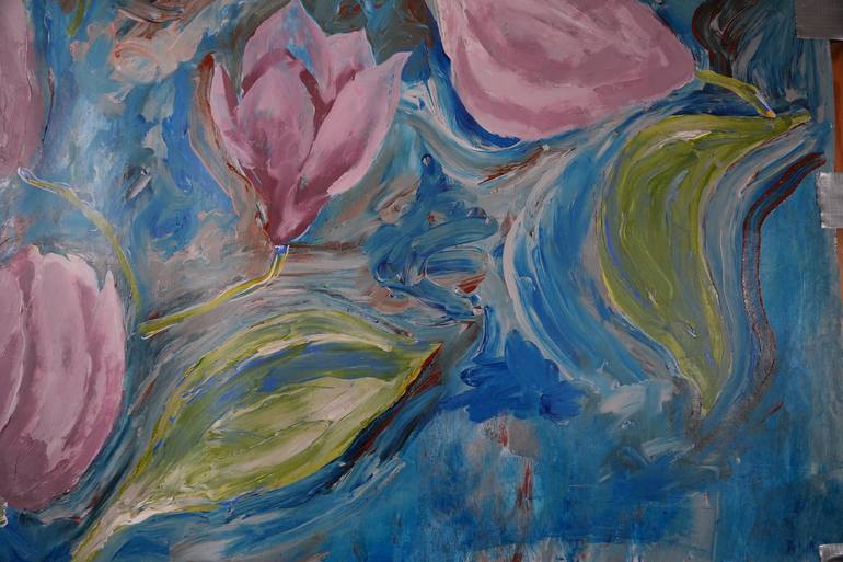 Original Contemporary Floral Painting by Grigoras Octavian