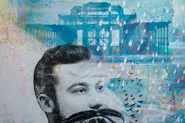 Original Illustration People Printmaking by Fox Fisher