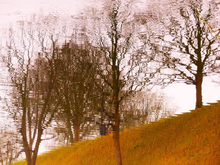 Original Abstract Photography by Lia Mageira | Abstract Art on Paper | Reflections in the Lake
