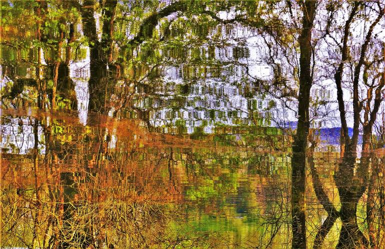 Original Abstract Photography by Lia Mageira | Abstract Art on Paper | Reflections in the Lake II