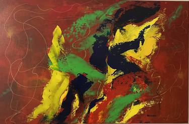 Original Abstract Painting by Zsuzsa Londe