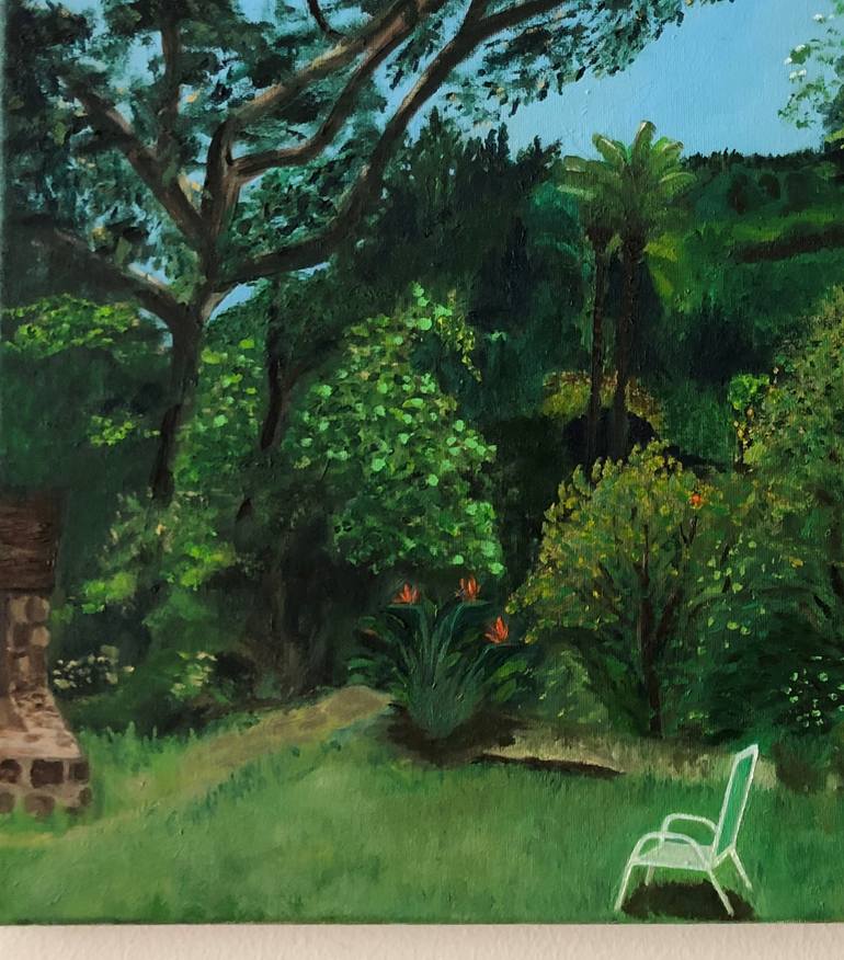 Original Impressionism Garden Painting by Zsuzsa Londe