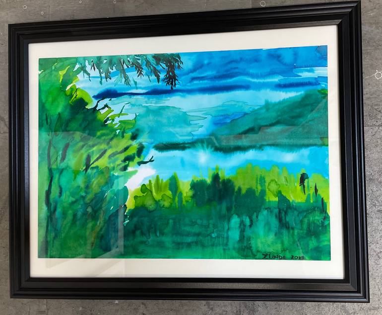 Original Impressionism Landscape Painting by Zsuzsa Londe