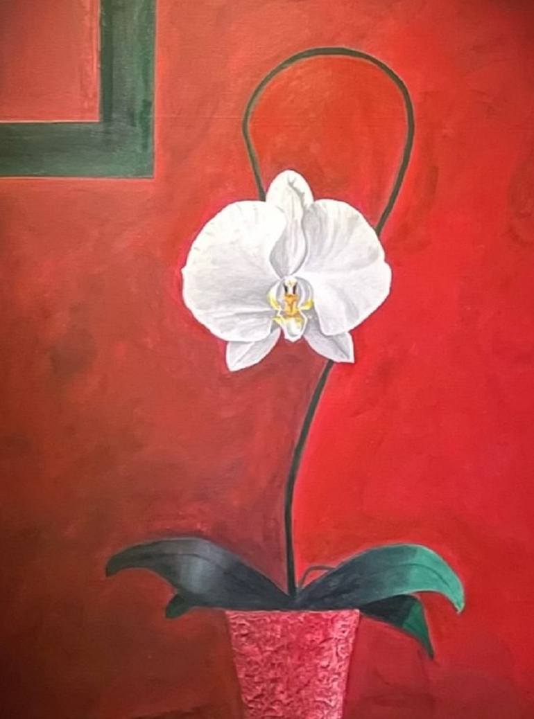 Original Floral Painting by Zsuzsa Londe