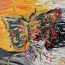 The mind of a woman who reaches the climax of her life doesn't have anything else to say about her. She will be free as a butterfly , she will fly among the universe and she will be fantastic. She looks beautiful and peaceful , endlessly one with the nature. 
Oil and acrylic painting on canvas , ready to be hang up on the wall. A frame can be added depending on customer's desire.

Bubble wrap , wooden crate transportation for the protection.