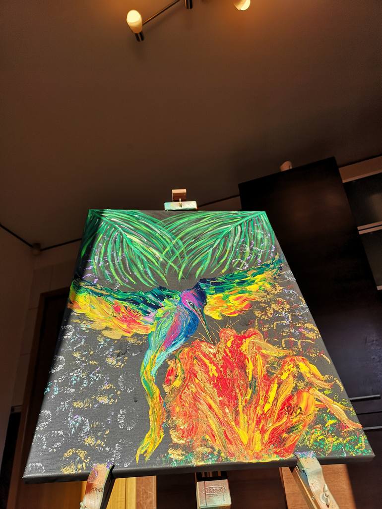 Original Abstract Animal Painting by Laura M