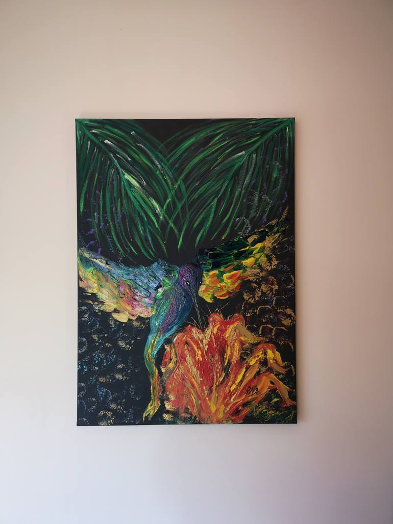 Original Abstract Animal Painting by Laura M