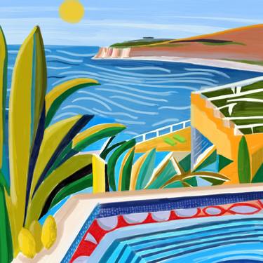 Print of Cubism Beach Digital by Nick James