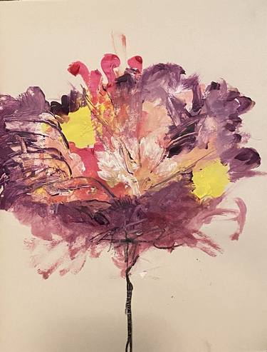 Original Abstract Expressionism Floral Paintings by Sarvenaz Emadi