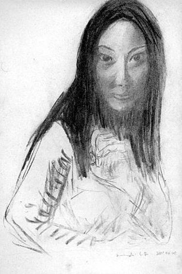 Original Portraiture Portrait Drawings by SaiSuo Art