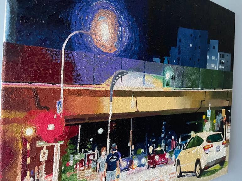 Original Photorealism Cities Painting by Saisuo Art