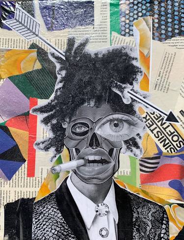 Original Modern Graffiti Collage by Ilene King