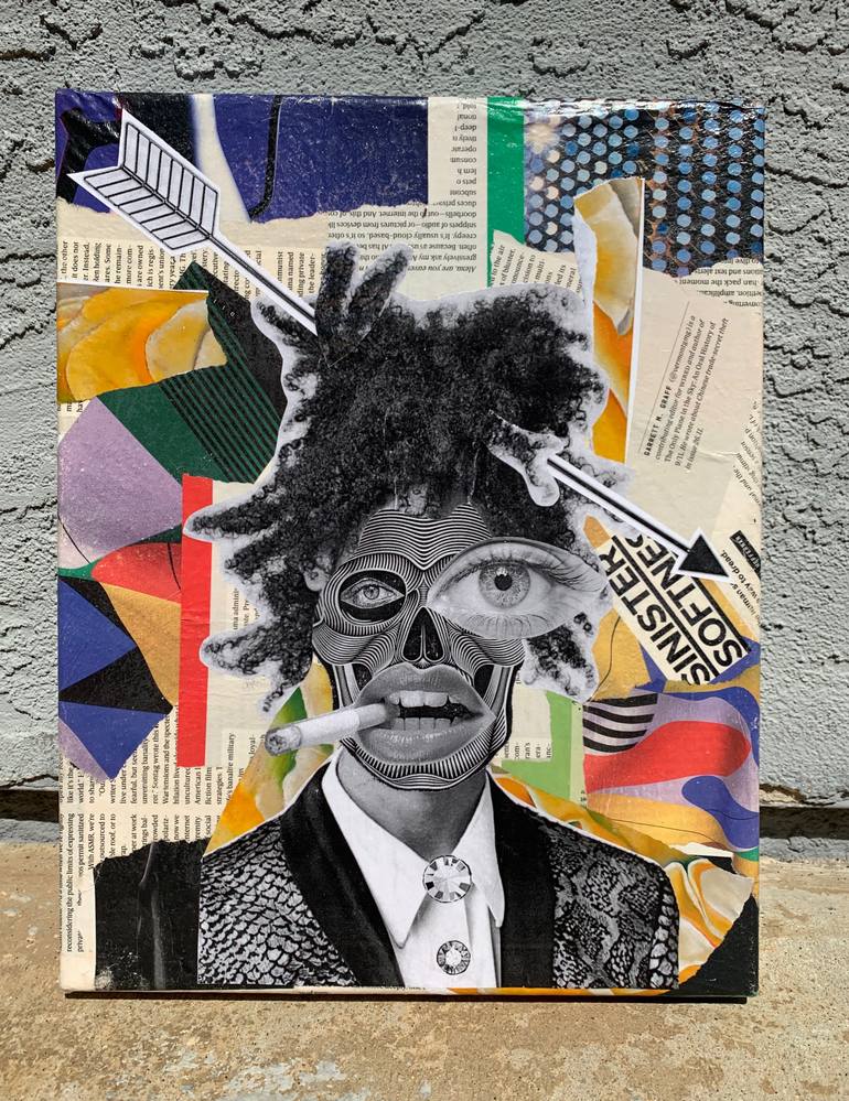 Original Figurative Graffiti Collage by Ilene King