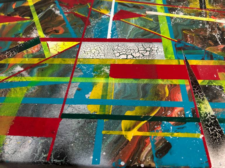 Original Abstract Expressionism Abstract Painting by Roel Funcken