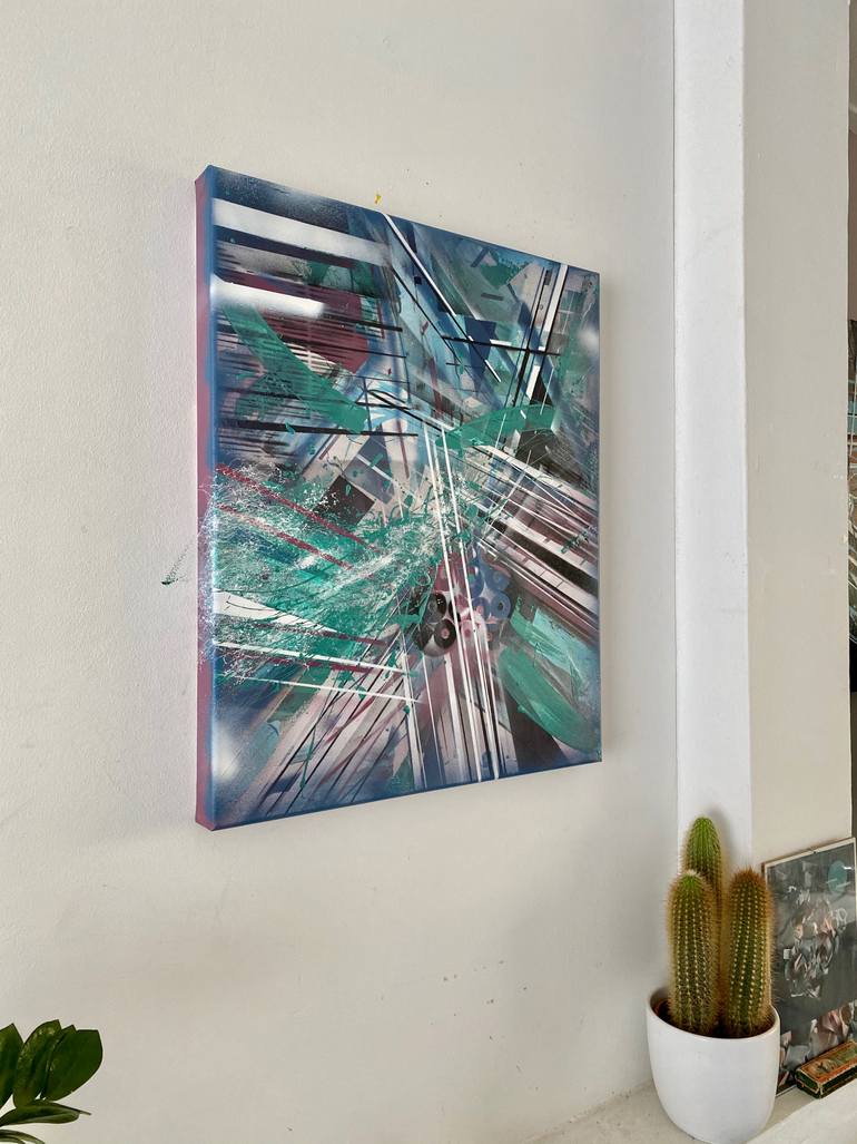 Original Abstract Expressionism Abstract Painting by Roel Funcken