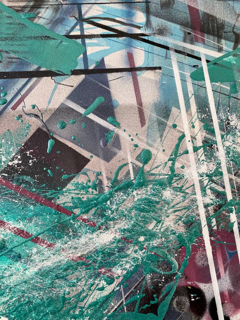 Original Abstract Expressionism Abstract Painting by Roel Funcken