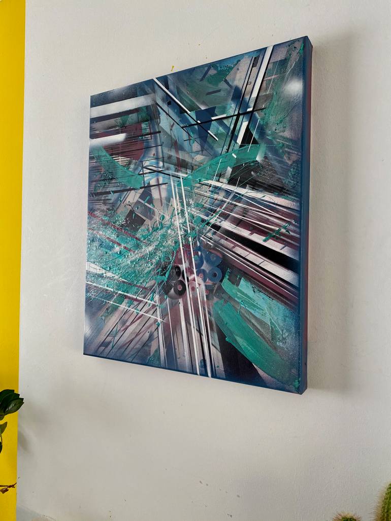 Original Abstract Expressionism Abstract Painting by Roel Funcken