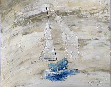 Print of Sailboat Paintings by Nyulla Safi