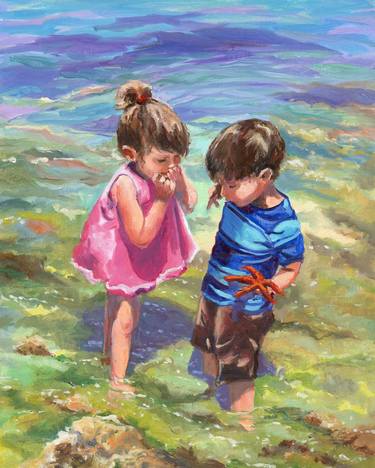 Print of Photorealism Children Paintings by Lucia Verdejo