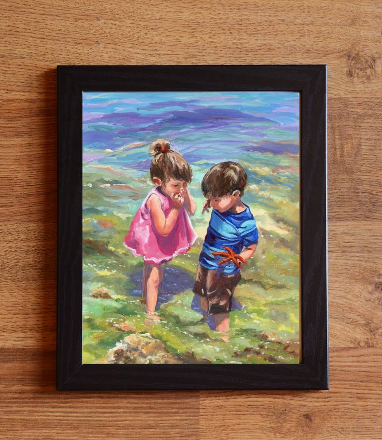 Original Figurative Children Painting by Lucia Verdejo
