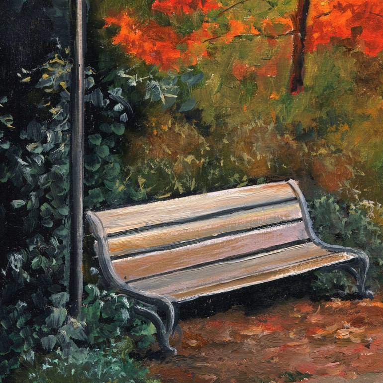 Original Realism Garden Painting by Lucia Verdejo