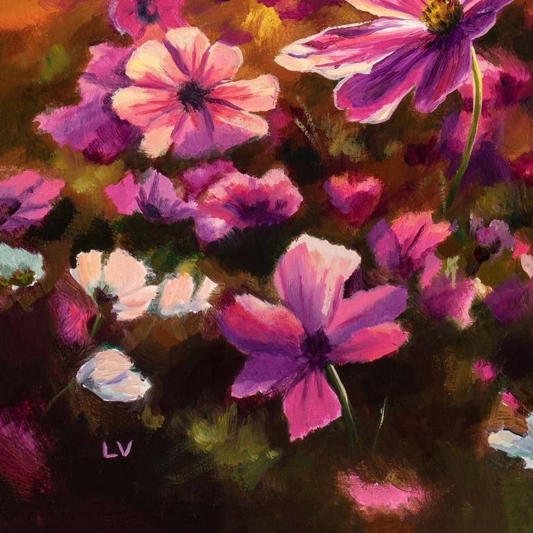 Original Floral Painting by Lucia Verdejo