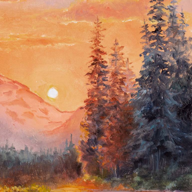 Original Classicism Landscape Painting by Lucia Verdejo