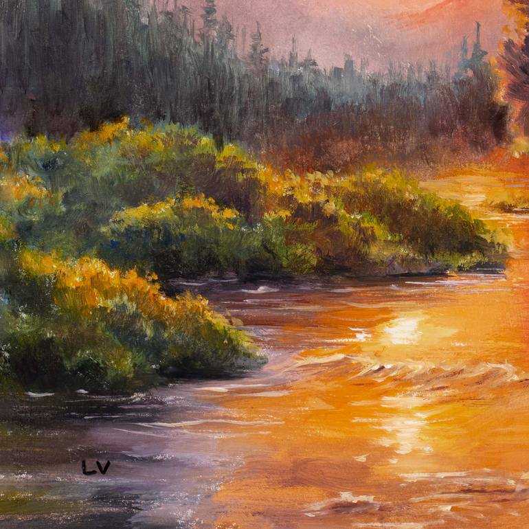 Original Classicism Landscape Painting by Lucia Verdejo