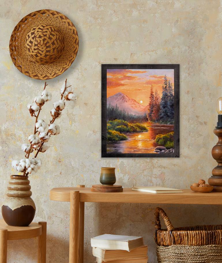 Original Classicism Landscape Painting by Lucia Verdejo