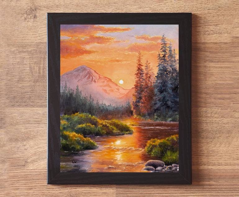 Original Classicism Landscape Painting by Lucia Verdejo
