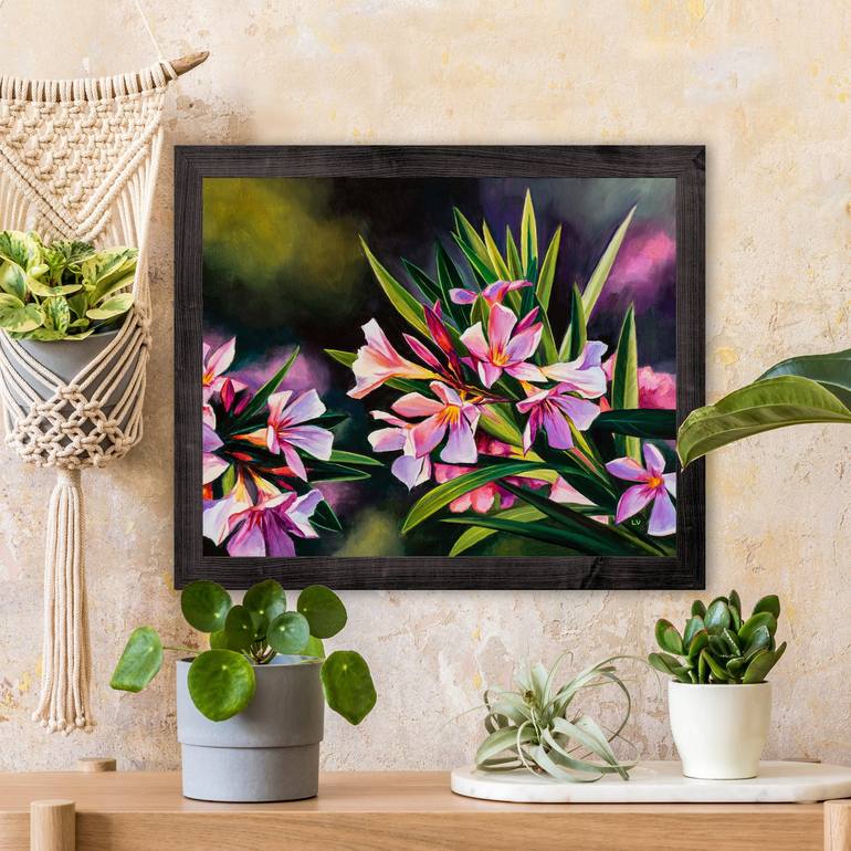 Original Photorealism Floral Painting by Lucia Verdejo