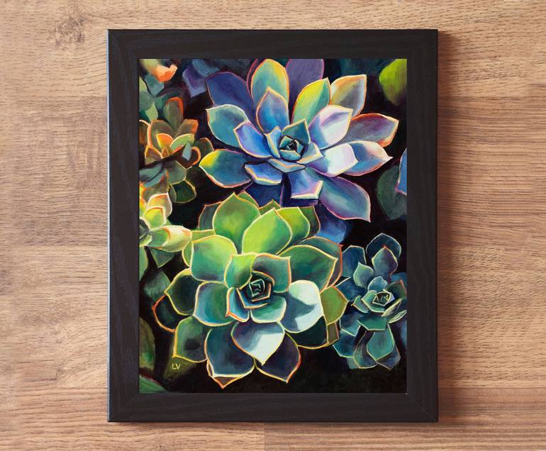 Original Photorealism Botanic Painting by Lucia Verdejo