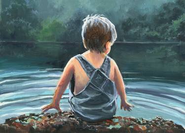 Original Realism Children Paintings by Lucia Verdejo