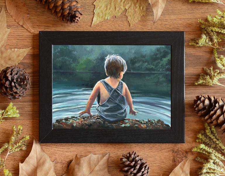 Original Realism Children Painting by Lucia Verdejo